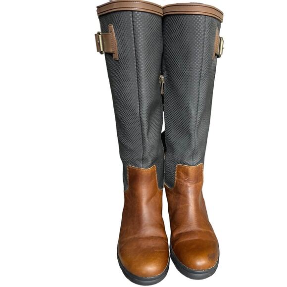 Timberland WOMEN'S TURAIN TALL WATERPROOF BOOTS Brown Size 6 - Picture 4 of 11